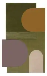 Covor verde din lână 180x120 cm lozenge - flair rugs