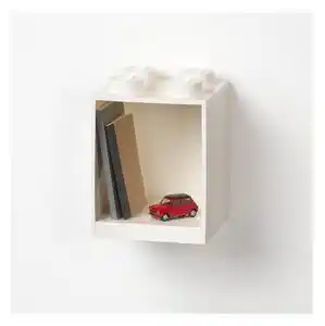 Raft de perete pentru copii lego brick 4, alb