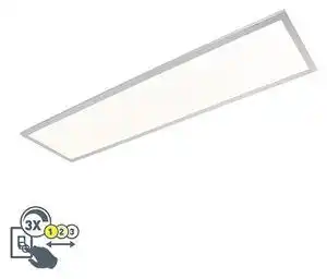 Plafoniera alungită elegantă cromată cu led ip44 - plat