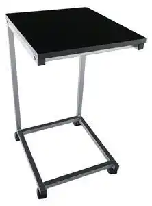 Favi Kondela masă portabilă, negru/metal argint, manny Ofertă