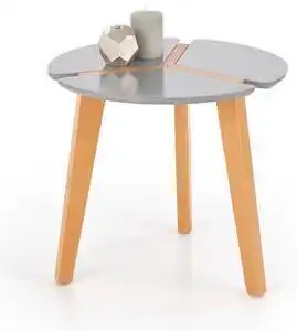 Masuta cafea gri lucios zeta, ø50xh45 cm