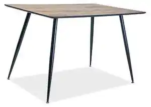 Mese din lemn remus, nuc/negru, 120x80x75