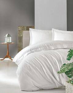 Favi Lenjerie de pat satin de lux 4 piese, cotton box, elegant white Ofertă