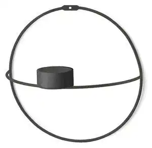 Decoratiuni perete wr018, suport metalic, negru, 21x21x13 cm