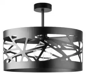 Lustră pe tijă modul frez 1xe27/60w/230v d. 39 cm neagră