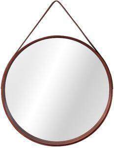 Favi Oglinda rotunda cu rama din lemn loft d.brown 50 cm Ofertă