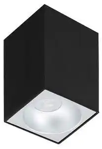Spot aplicat minimalist jhonny negru patrat 1x35w gu10