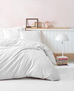 Favi Lenjerie de pat premium satin de lux, cotton box, stripe - white Ofertă