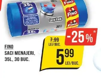 FINO SACI MENAJERI, 35L, 30 BUC.
