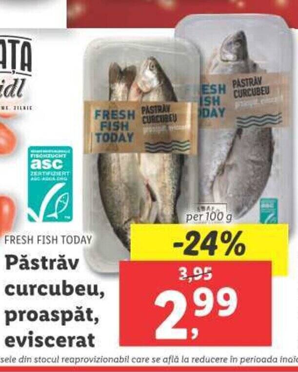 Lidl PASTRAY CURCUBEU proaspăt, eviscerat Ofertă
