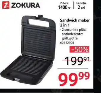 Selgros Sandwich maker 2 în 1 Ofertă