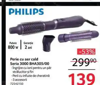 Selgros Perie cu aer cald Seria 3000 BHA305/00 Ofertă