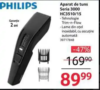 Selgros Aparat de tuns Seria 3000 HC3510/15 Ofertă