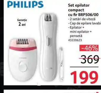 Selgros Set epilator compact cu fir BRP506/00 Ofertă