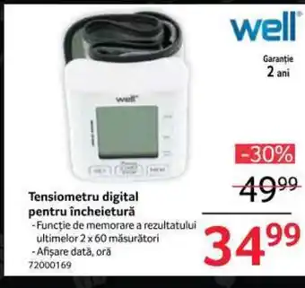Selgros Tensiometru digital pentru încheietură Ofertă