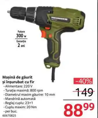 Selgros Maşină de găurit și înşurubat cu fir Ofertă