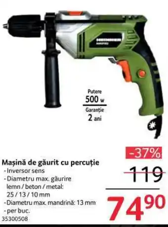 Selgros Maşină de găurit cu percuţie Ofertă