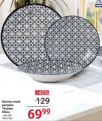 Selgros Serviciu masă porţelan 18 piese Ofertă
