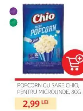Auchan POPCORN CU SARE CHIO, PENTRU MICROUNDE, 80G Ofertă