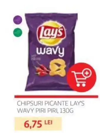 Auchan CHIPSURI PICANTE LAY'S WAVY PIRI PIRI, 130G Ofertă