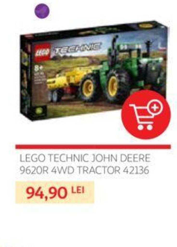 Auchan LEGO TECHNIC JOHN DEERE 9620R 4WD TRACTOR 42136 Ofertă