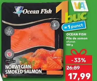 Kaufland OCEAN FISH File de somon afumat 100 g Ofertă