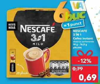 Kaufland NESCAFE 3 ÎN 1 Cafea instant diverse sortimente 14 g - 16,5 g pliculeţ Ofertă