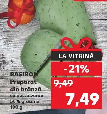Kaufland BASIRON Preparat din brânză cu pesto verde 50% grasime Ofertă