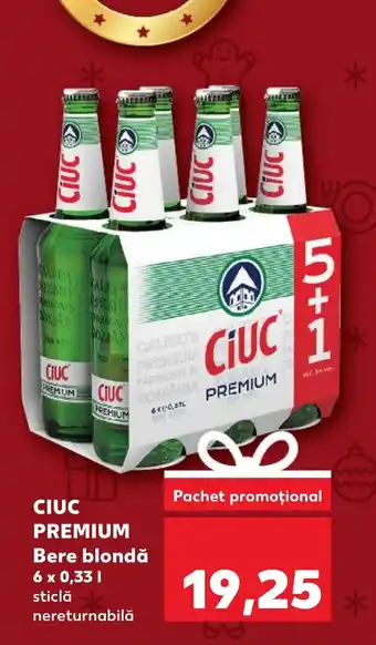 Kaufland CIUC PREMIUM Bere blondă 6 x 0,33 1 sticlă Ofertă