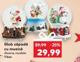 Kaufland Glob zăpadă cu muzică diverse modele 1 buc Ofertă