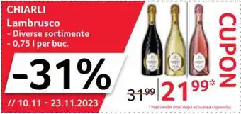 Selgros CHIARLI Lambrusco Ofertă