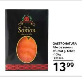 Selgros GASTRONATURA File de somon afumat şi feliat - 100 g -per buc. Ofertă