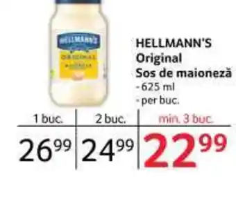 Selgros HELLMANN'S Original Sos de maioneza -625 ml Ofertă