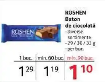 Selgros ROSHEN Baton de ciocolată -Diverse sortimente -29/30/33 g -per buc. Ofertă