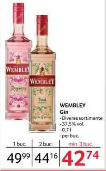 Selgros WEMBLEY Gin -Diverse sortimente -37,5% vol. Ofertă