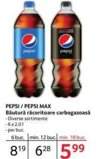Selgros PEPSI / PEPSI MAX Băutură răcoritoare carbogazoasă Ofertă