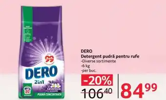 Selgros DERO Detergent pudră pentru rufe -Diverse sortimente Ofertă