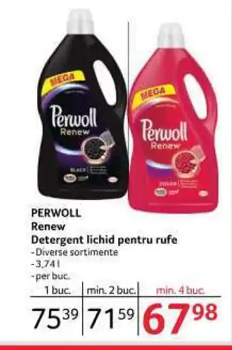 Selgros PERWOLL Renew Detergent lichid pentru rufe Ofertă