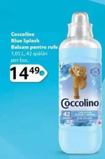Selgros Coccolino Blue Splash Balsam pentru rufe 1,05 L, 42 späläri per buc. Ofertă