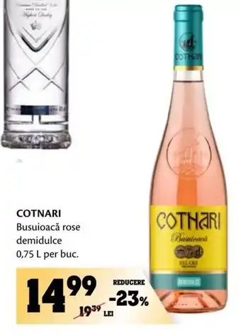 COTNARI Busuioacă rose demidulce 0,75 L per buc.