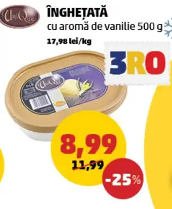 Penny INGHETATA cu aromă de vanilie 500 g 17,98 lei/kg Ofertă