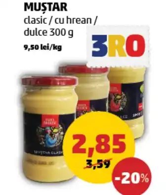 Penny MUSTAR clasic / cu hrean / Ofertă