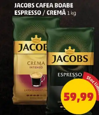 Penny JACOBS CAFEA BOABE ESPRESSO / CREMĂ 1 kg Ofertă