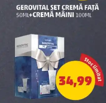Penny GEROVITAL SET CREMĂ FAȚĂ 50ML+CREMĂ MÂINI 100ML Ofertă