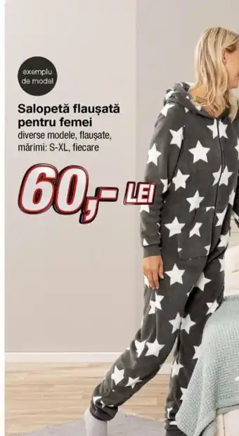 Salopetă flaușată pentru femei