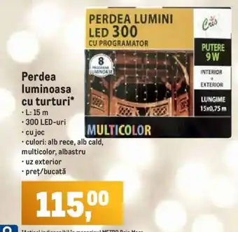 Metro Perdea luminoasa cu turturi* Ofertă