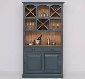 Mobilier de bar cu suport sticle-120 cm cu finisaj dublu color