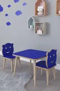 Favi Set masa+ 2 scaune pentru copii bambi homs albastru Ofertă
