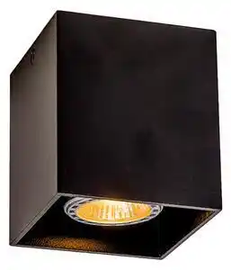 Favi Spot aplicat minimalist dice negru patrat 1x50w gu10 Ofertă