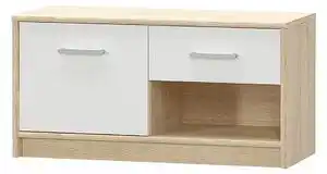 Kondela comodă 1d1s, alb/stejar sonoma, teyo